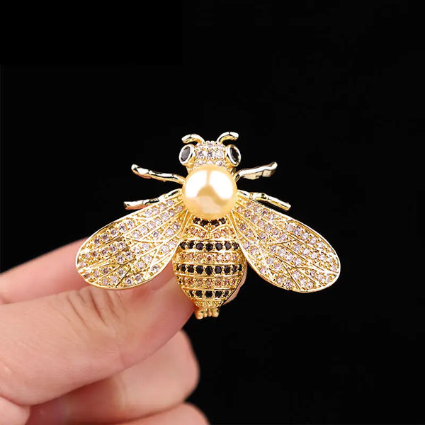 Bee badge brooch