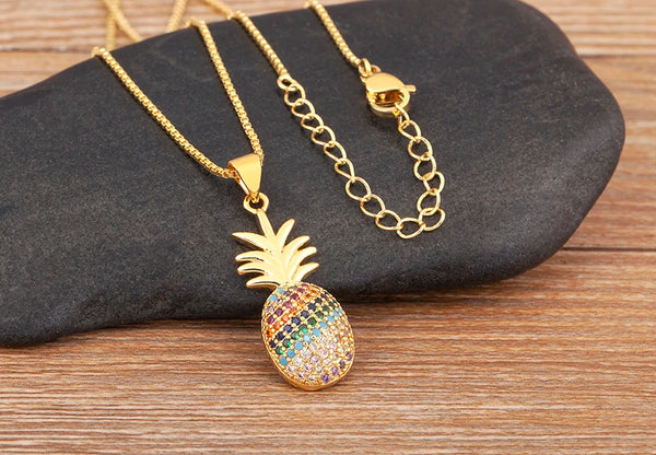 Pineapple Shape Pendant Necklace For Women