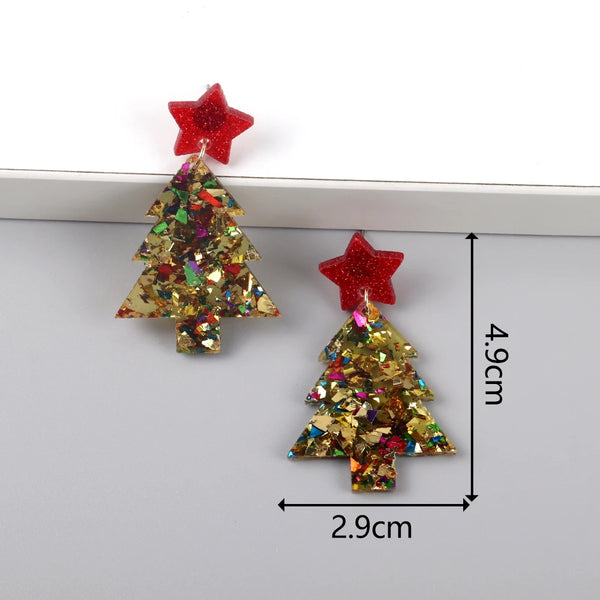 Christmas Tree Drop Earrings