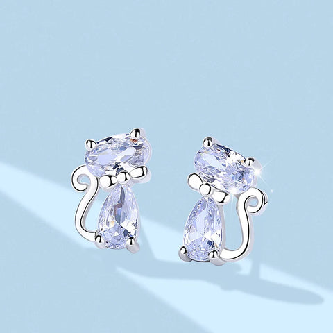 Cat Stud Earrings