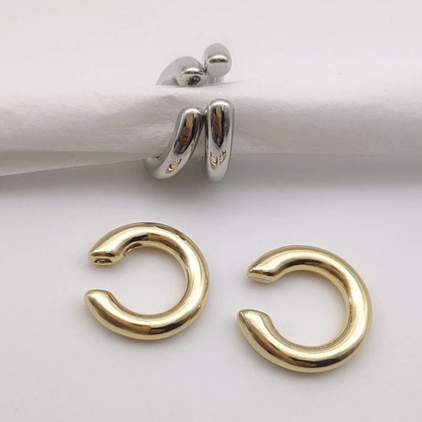 Round Earrings Earcuff - No Pierced C Shape Earclip