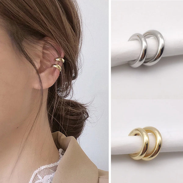 Round Earrings Earcuff - No Pierced C Shape Earclip