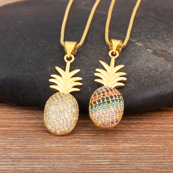 Pineapple Shape Pendant Necklace For Women