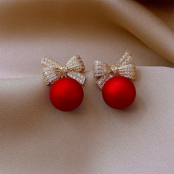 Bow knot drop earrings