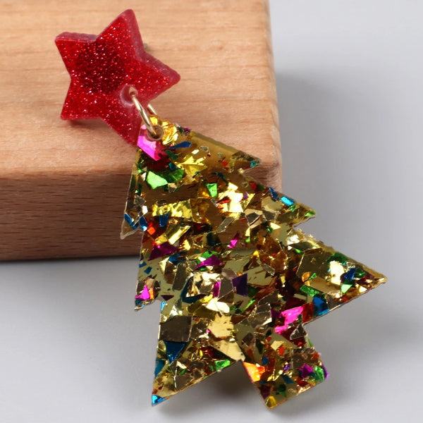 Christmas Tree Drop Earrings