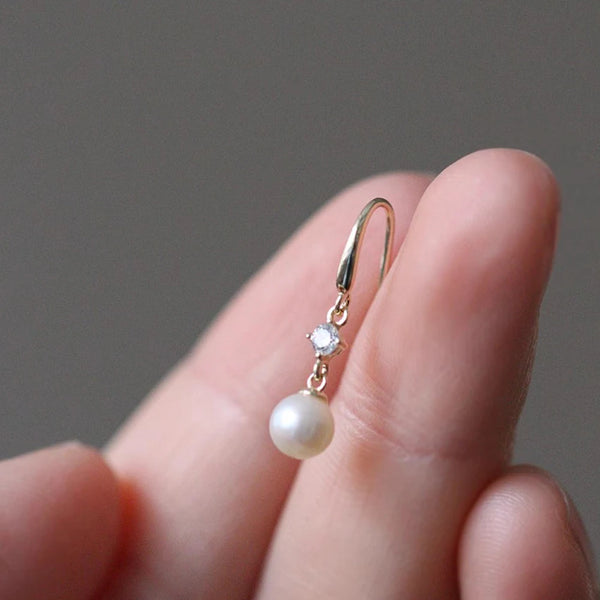 Pink Zircon Earrings Simple Jewelry