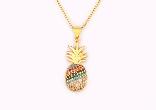 Pineapple Shape Pendant Necklace For Women