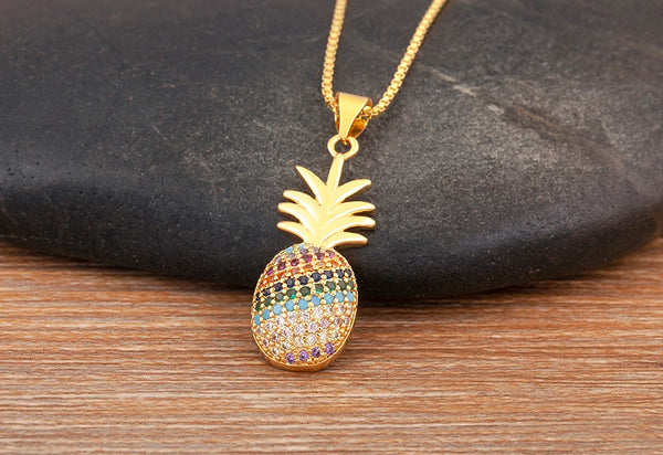 Pineapple Shape Pendant Necklace For Women