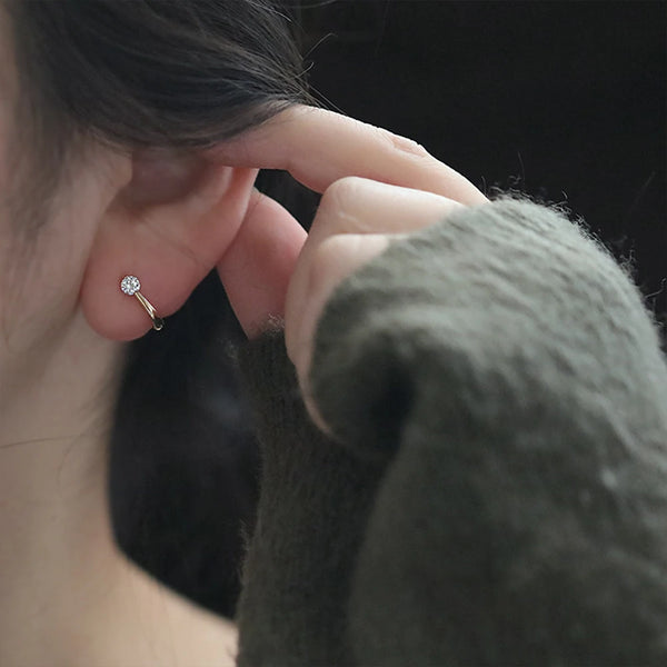 Pink Zircon Earrings Simple Jewelry