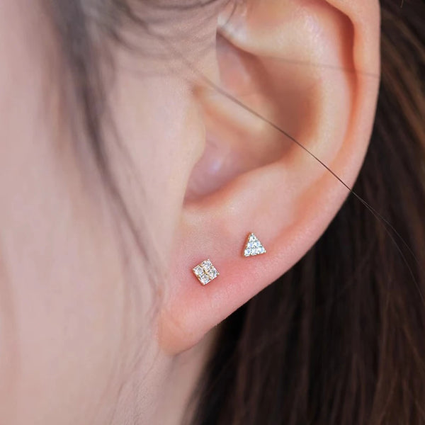 Pink Zircon Earrings Simple Jewelry