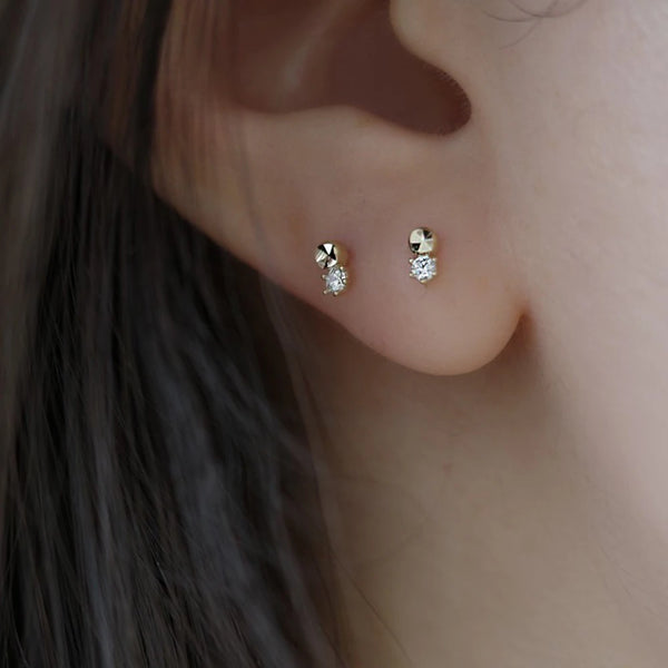 Pink Zircon Earrings Simple Jewelry